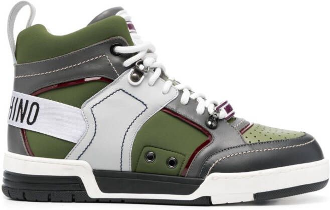 Moschino Sneakers met colourblocking Groen