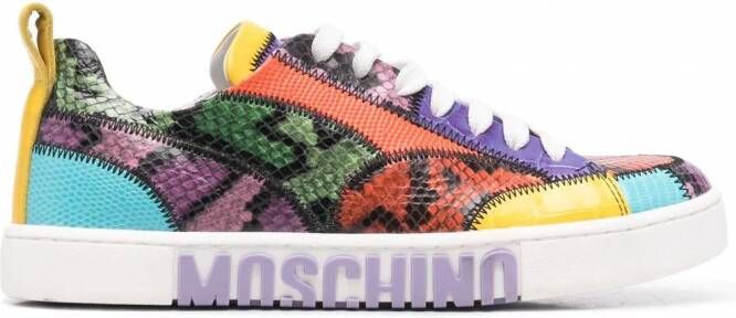 Moschino Sneakers met colourblocking Oranje