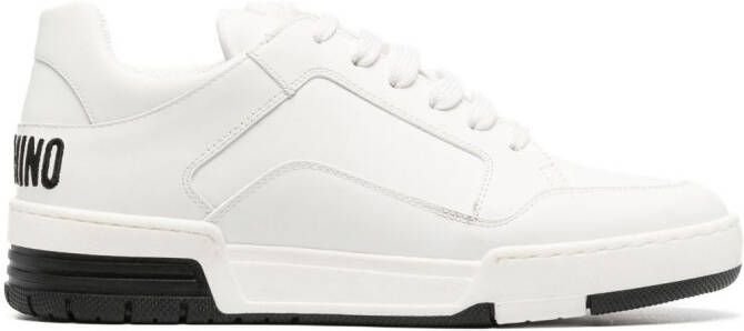 Moschino Sneakers met geborduurd logo Wit