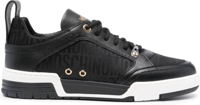 Moschino Sneakers met logo-jacquard Zwart