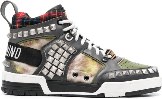 Moschino Sneakers verfraaid met studs Grijs