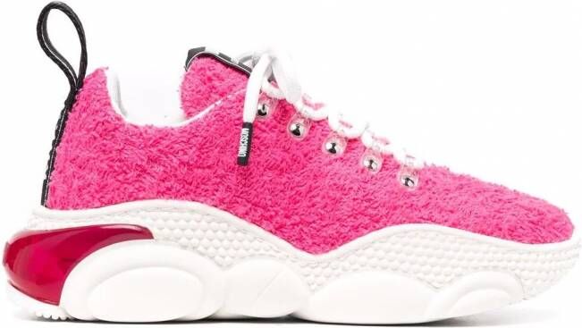Moschino Teddy Bubble sneakers met badstof Roze