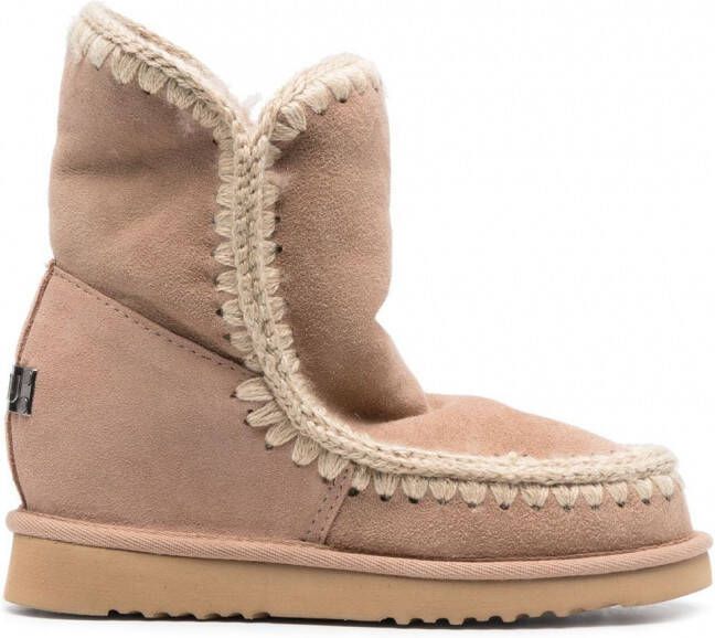 Mou Eskimo laarzen met voering van imitatiebont Beige