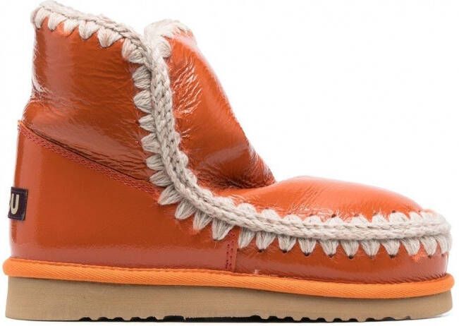Mou Eskimo leren laarzen Oranje