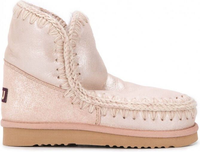 Mou Eskimo metallic laarzen Roze