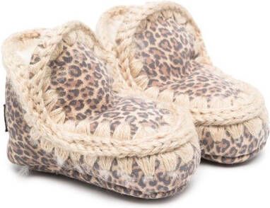 Mou Kids Eskimo laarzen met luipaardprint Beige