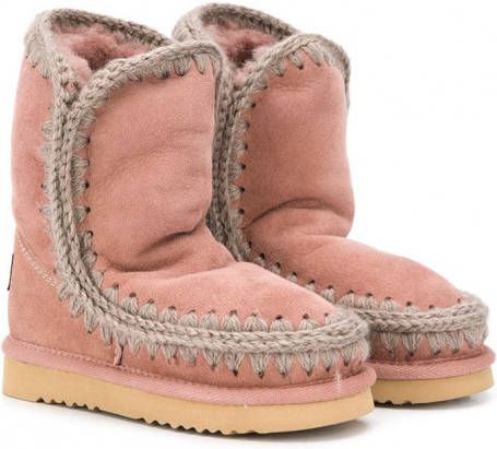 Mou Kids Snowboots met lammy voering Roze