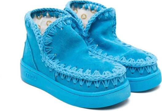 Mou Kids Summer Eskimo suède sneakers Blauw