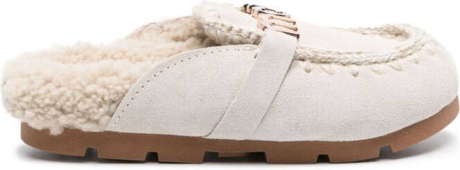 Mou Muiltjes met logopatch Beige