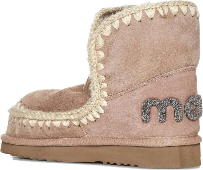 Mou 18 laarzen met logodetail Roze