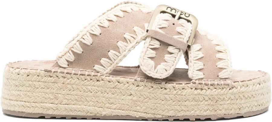 Mou 45 mm Jute sandalen Beige