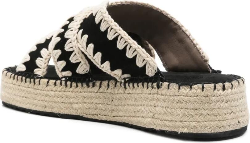 Mou 45 mm Jute sandalen Zwart - Foto 2
