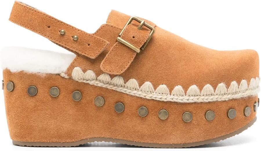 Mou 67 mm Clog muiltjes Bruin