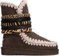 Mou animal-print blanket-stitch boots Bruin - Bruin