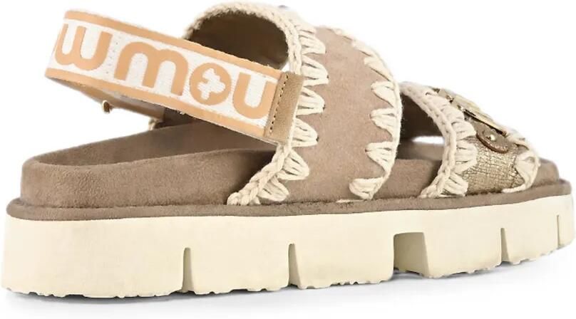 Mou Bio sandalen met gehaakte afwerking Beige - Foto 3