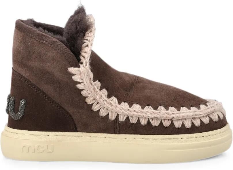 Mou Bold sneakers met logo met glitters Bruin