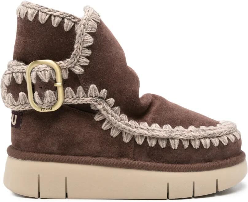 Mou Bounce buckle-strap boots Bruin