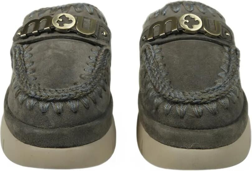 Mou Bounce crochet-trim logo-plaque slippers Groen - Foto 2