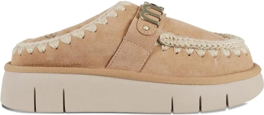 Mou Bounce lammy muiltjes Beige