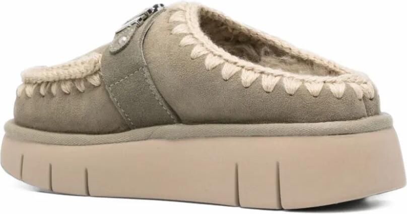 Mou Bounce leather clogs Grijs - Foto 4