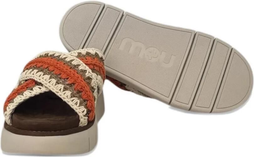 Mou Bounce sandalen met geweven bandjes Oranje - Foto 2