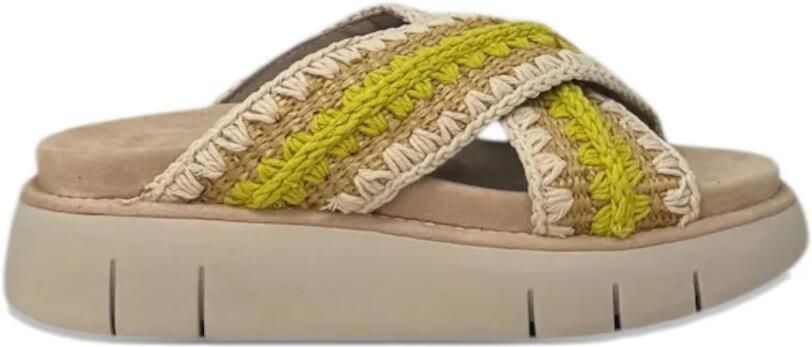 Mou Bounce sandalen met plateauzool Beige