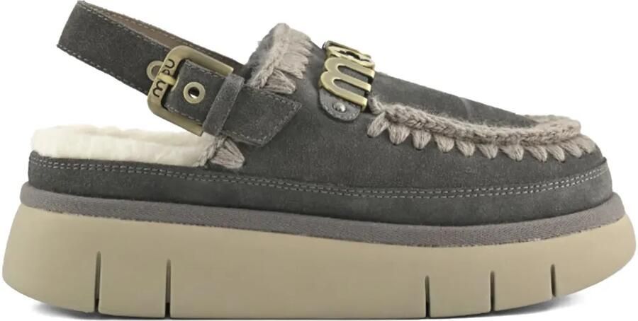 Mou Bounce slingback muiltjes met plateauzool Beige