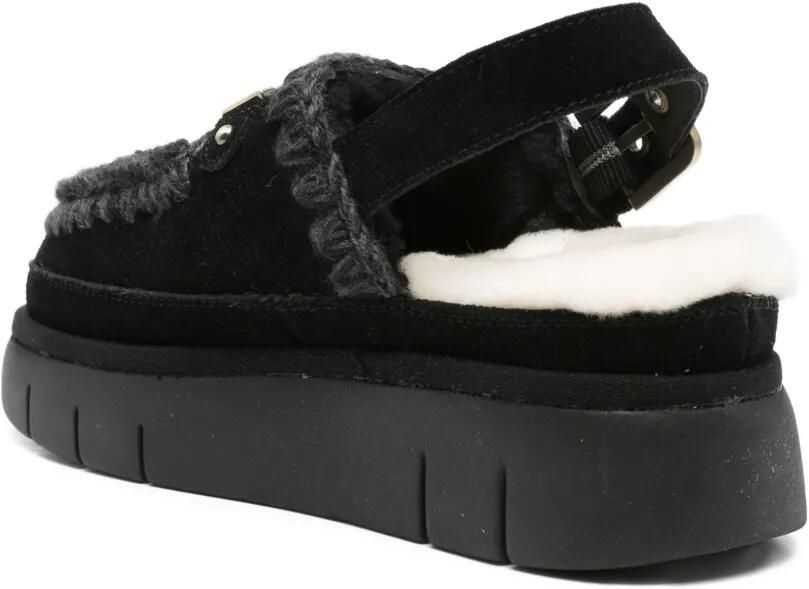 Mou Bounce slingback muiltjes met plateauzool Zwart - Foto 2