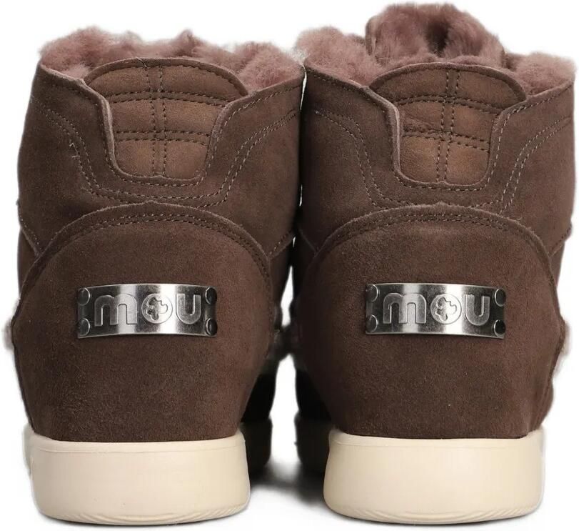 Mou crochet-stitch lace-up boots Bruin - Foto 3