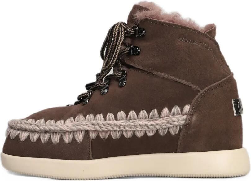 Mou crochet-stitch lace-up boots Bruin - Foto 5