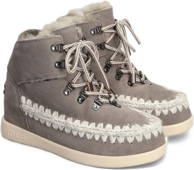 Mou crochet-trim lace-up ankle boots Grijs - Foto 3