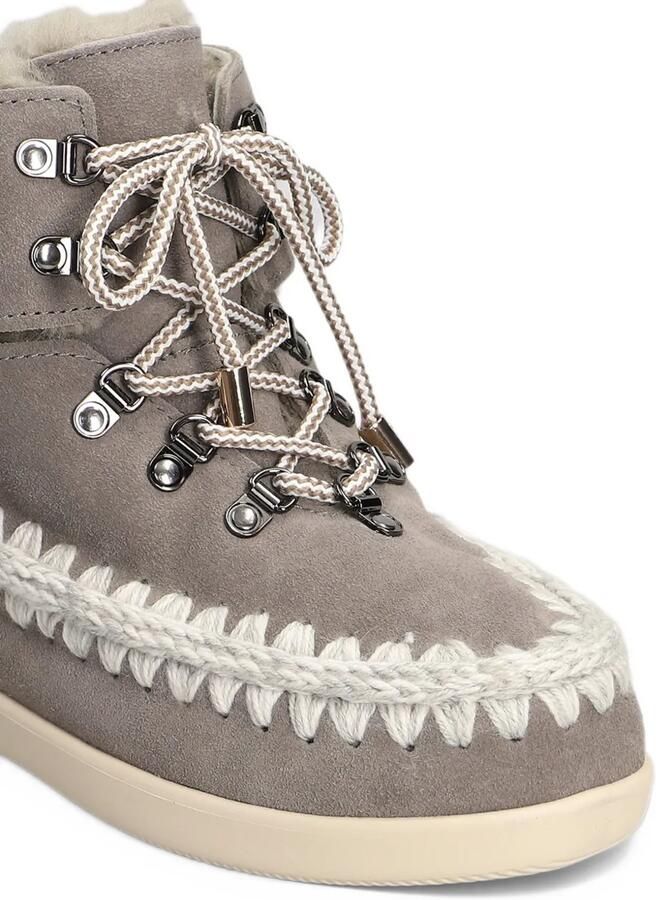 Mou crochet-trim lace-up ankle boots Grijs - Foto 2