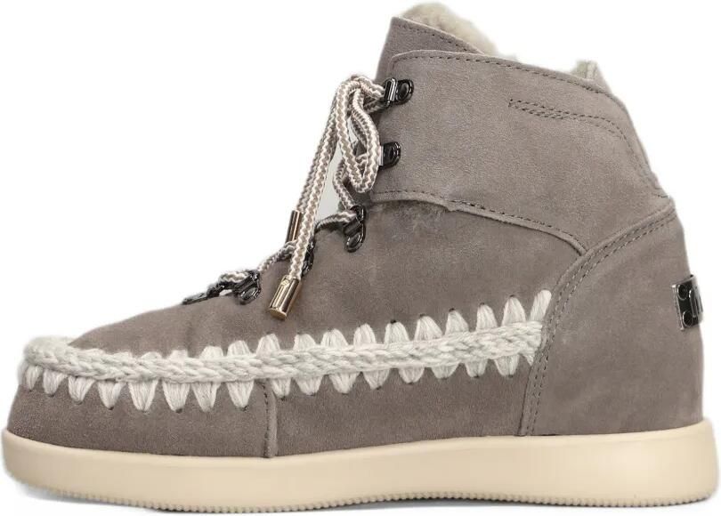 Mou crochet-trim lace-up ankle boots Grijs - Foto 4
