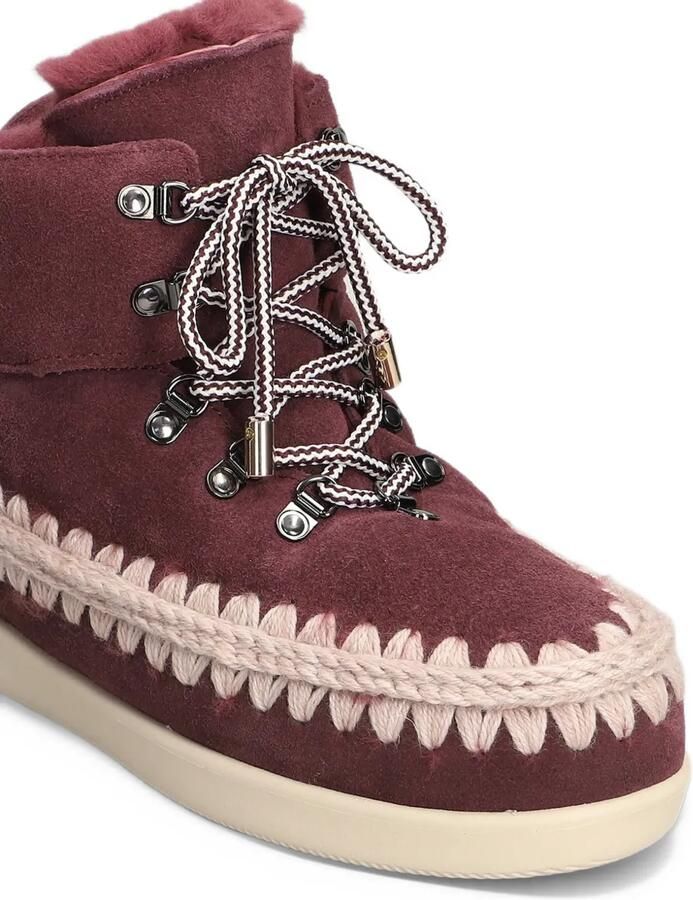 Mou crochet-trim lace-up boots Rood - Foto 5