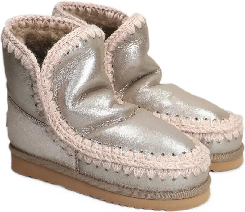 Mou crochet-trim metallic ankle boots Zilver - Foto 2