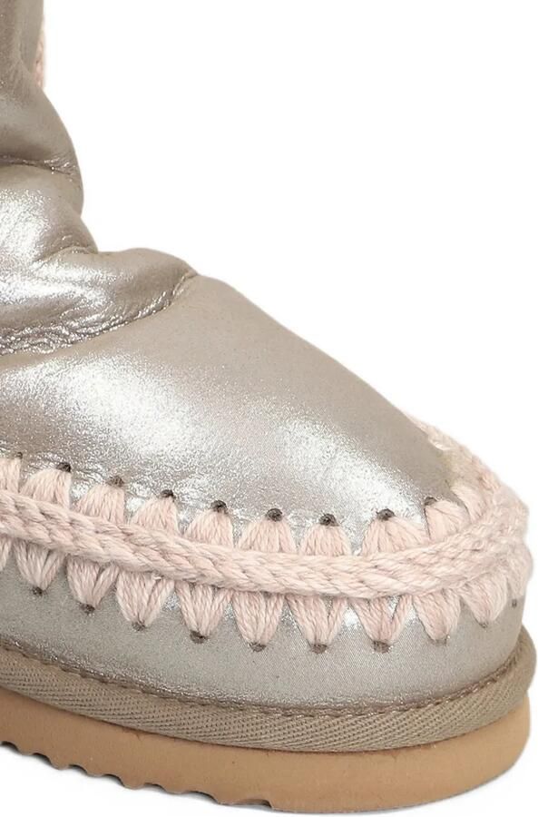 Mou crochet-trim metallic ankle boots Zilver - Foto 5