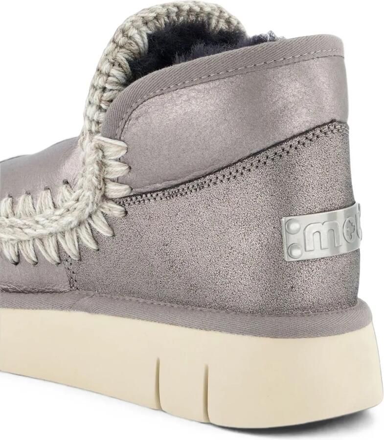 Mou Sneakers van metallic leer met gehaakte afwerking Grijs - Foto 2
