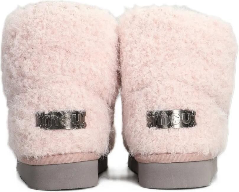Mou crochet-trim sheepskin boots Roze - Foto 3