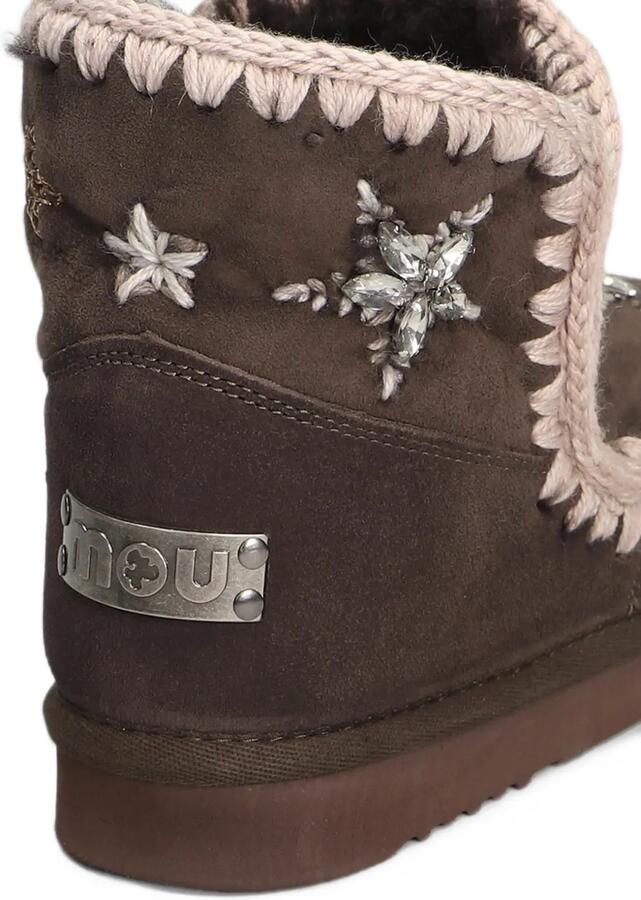 Mou crystal-embellished crochet-trim ankle boots Bruin - Foto 2