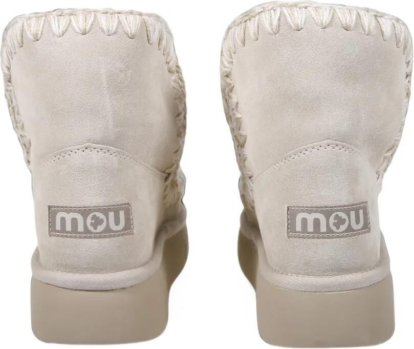 Mou crystal-embellished crochet-trim boots Beige - Foto 3