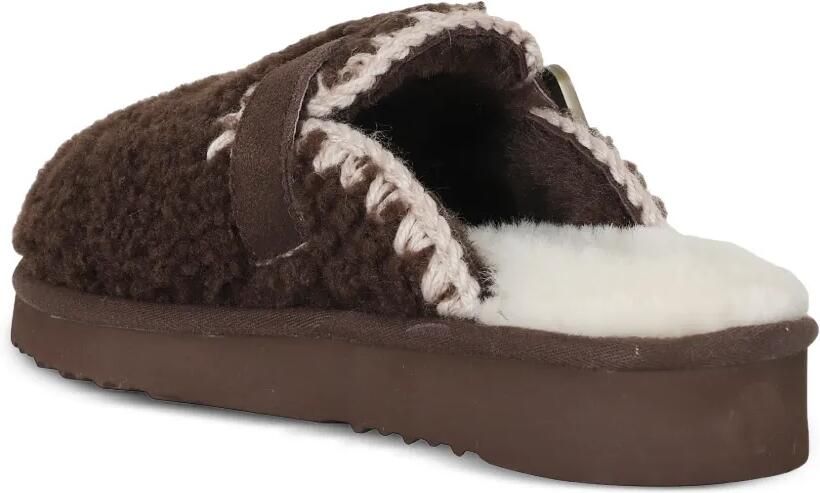 Mou Curly slippers met gespsluiting Bruin - Foto 3