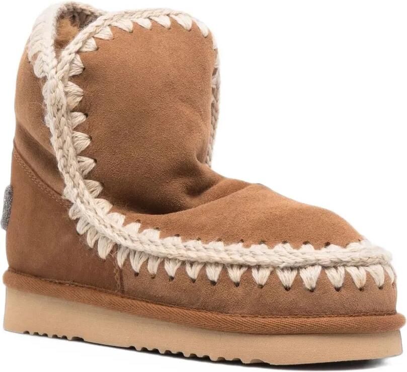 Mou Eskimo 18 crochet-trim ankle boots Bruin - Foto 3