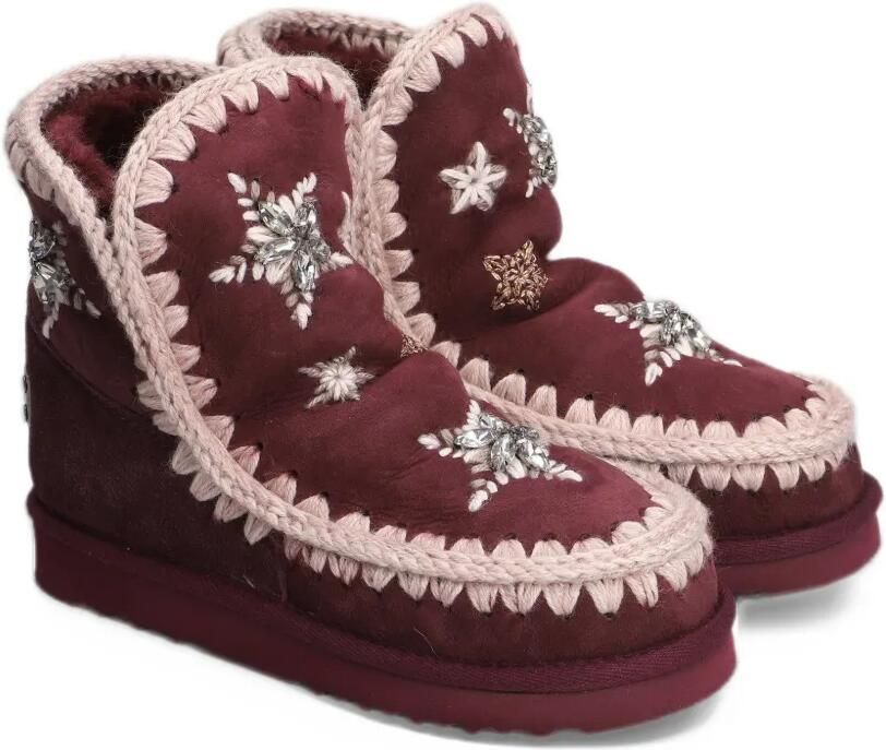 Mou Eskimo 18 crochet-trim ankle boots Rood - Foto 3