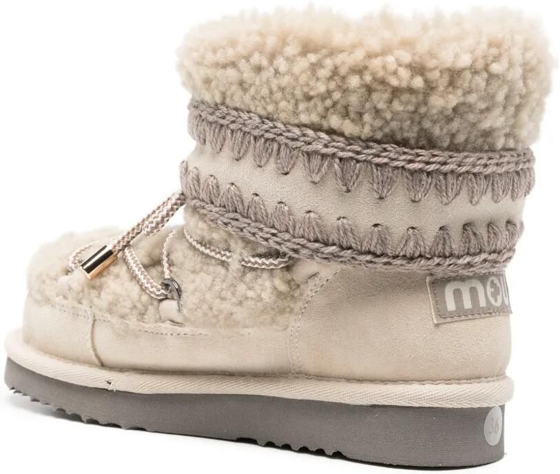 Mou Eskimo 18 enkellaarzen met gehaakte afwerking Beige - Foto 3