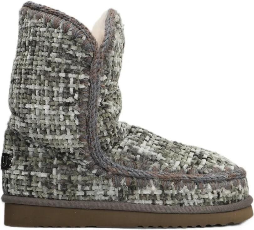 Mou Eskimo 24 crochet-trim boots Grijs
