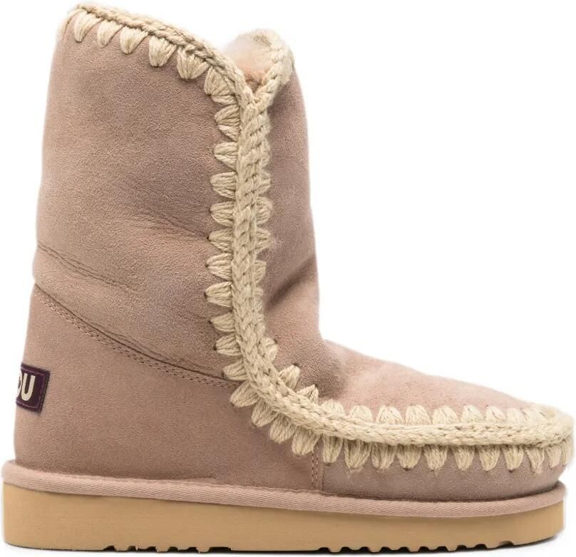 Mou Eskimo 24 laarzen met gehaakte afwerking Bruin