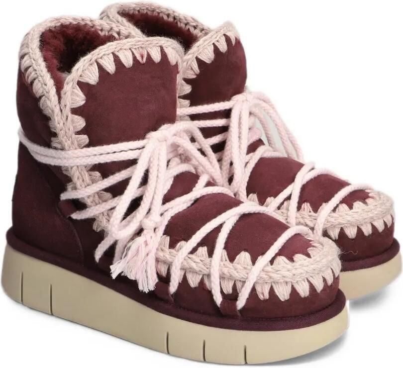 Mou Eskimo Bounce crochet-trim lace-up boots Rood - Foto 2