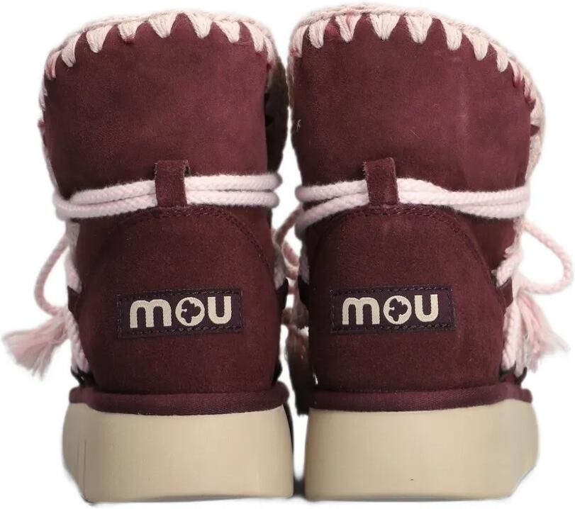 Mou Eskimo Bounce crochet-trim lace-up boots Rood - Foto 3