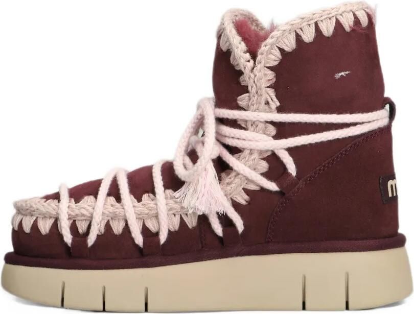 Mou Eskimo Bounce crochet-trim lace-up boots Rood - Foto 4
