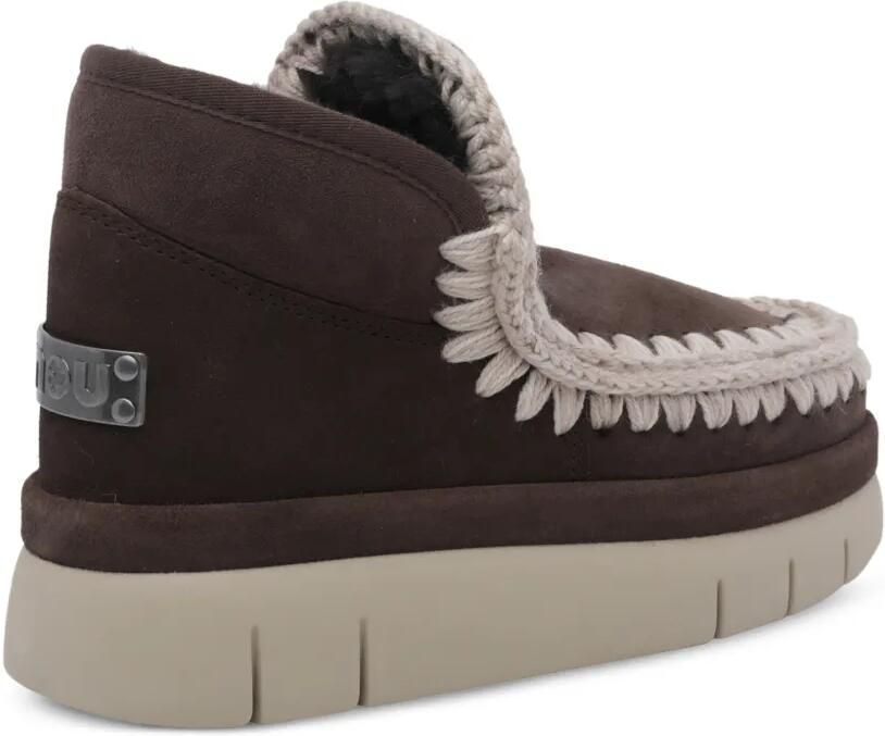 Mou Eskimo Bounce crochet-trim platform ankle boots Bruin - Foto 2